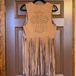 Rancho Estancia Leather Fringe Vest